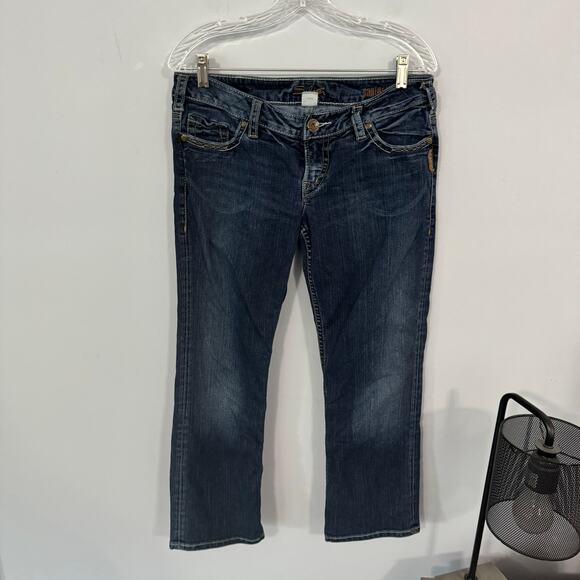 Silver Jeans Santorini Capri Jeans Women's Size 30 Waist Darker Medium Wash - Picture 1 of 7